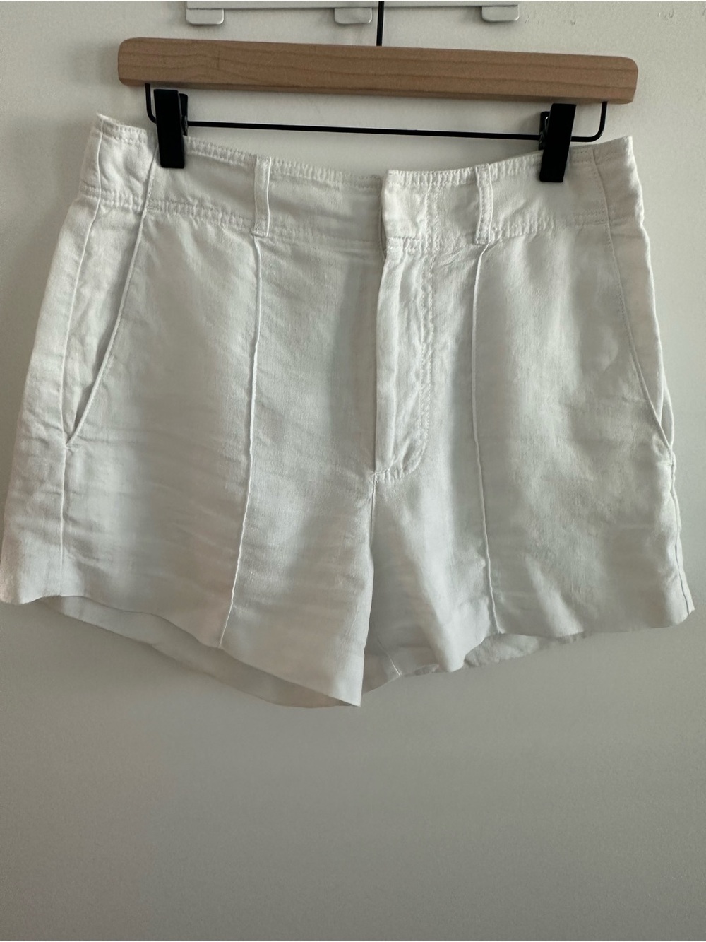 Madewell white linen shorts